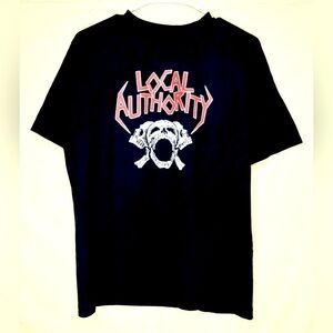 Local Authority Tri Skull Tour Print James Perse Los Angeles Unisex Size Small